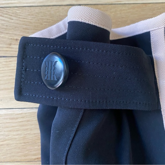 REISS Lina Wide Leg Pants Black Pink Trim NWT - US Size 6 - Picture 4 of 10